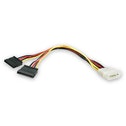 StarTech 12in LP4 to 2x SATA Power Y Cable Adapter