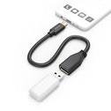 Hama USB Type-C-adapterkabel, OTG, USB Type-C-stekker - A-bus, 15 cm, zwart