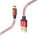 Hama USB-Kabel Reflected (1,5m) rot