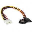 StarTech 12 inch LP4 to 2x Latching SATA Power Y Cable Splitter Adapter 4 Pin Molex to Dual SATA