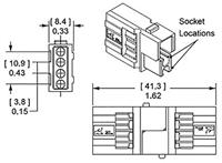 Hoogstroom-batterijstekker voor 15-45 A 1327G16FP Geel APP Inhoud: 1 stuk(s)