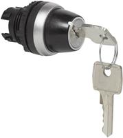 BACO L21LG00 Schlüsselschalter Frontring Kunststoff, verchromt Schwarz, Chrom 1 x 90° 1St.
