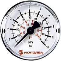 norgren Manometer Achterkant 0 tot 25 bar Schroefdraad (buiten) R1/8