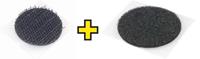 FASTECH Klettpunkte zum Aufkleben Hotmelt Haft- und Flauschteil (Ø) 25mm Schwarz 1 Paar