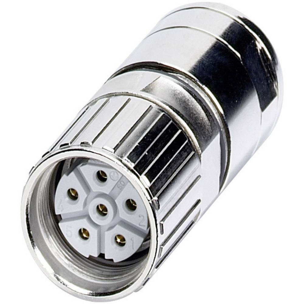 Coninvers SF-7ES1N8A80DU 1605602 Kabelconnector - power M23 - Serie P30 Zilver 1 stuk(s)