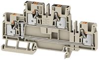 Weidmüller 2540020000 Doorgangsklem 2-etages 6.10 mm Push-In-klem Beige 50 stuk(s)