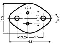 fischerelektronik Mica schijf (l x b) 43 mm x 30 mm Geschikt voor TO-3 Fischer Elektronik GS 3 1 stuk(s)