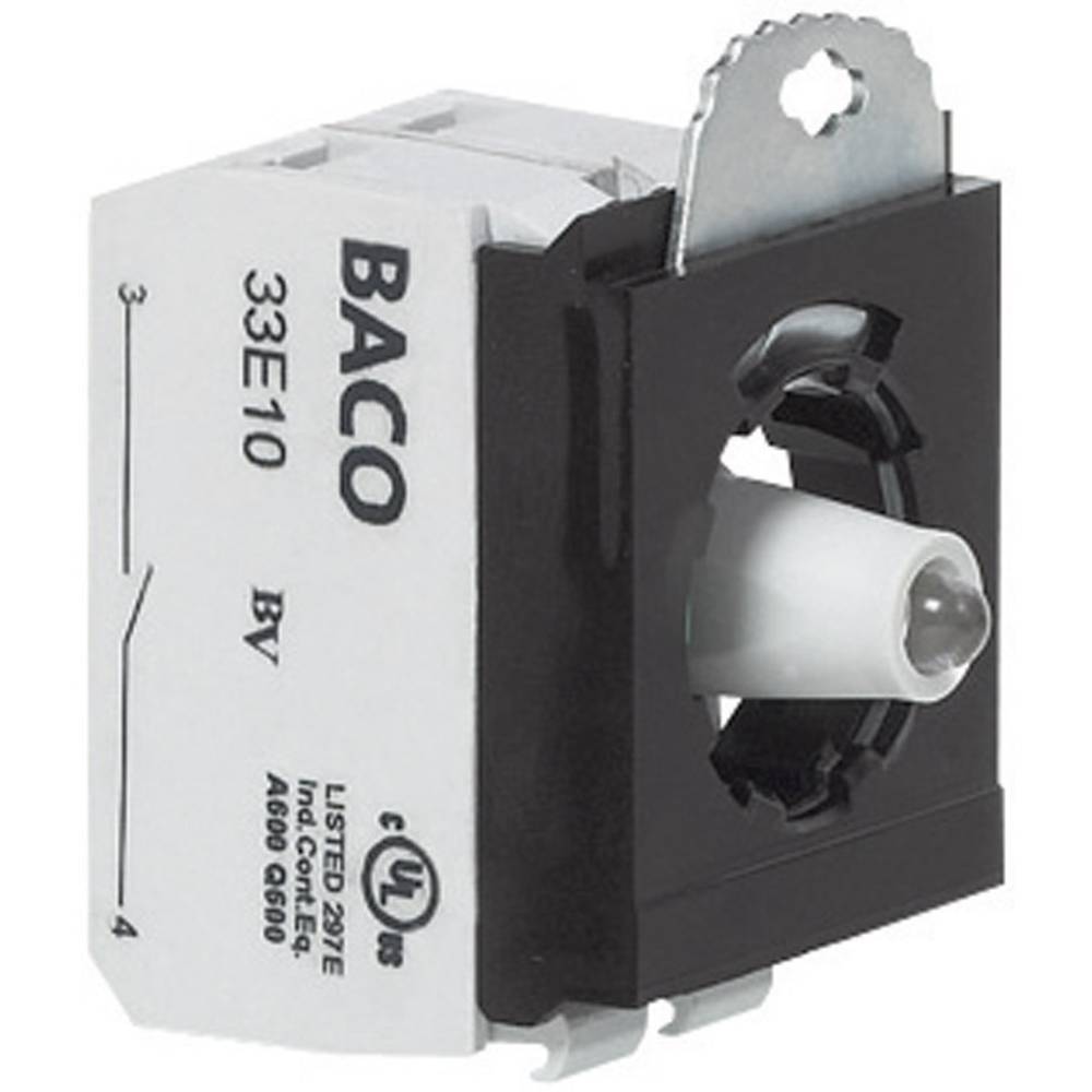 baco BA333EAWL11 Contactelement, LED-element Met bevestigingsadapter 1x NC, 1x NO Moment 24 V 1 stuk(s)