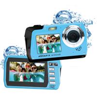 easypix W3048-I Edge Digitale camera 48 Mpix Ice, Blue Onderwatercamera, Frontdisplay