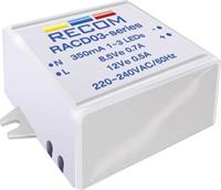 recomlighting LED-constante-stroombron 3 W 350 mA 12 V/DC Recom Lighting RACD03-350 Voedingsspanning (max.): 264 V/AC