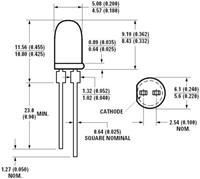 broadcom HLMP-3750 Bedrade LED Rood Rond 5 mm 125 mcd 24 ° 20 mA 1.9 V