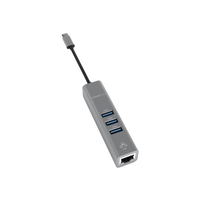 Terratec Connect c2. Hostinterface: USB 3.2 Gen 1 (3.1 Gen 1) Type-C, Hub-interfaces: RJ-45,USB 3.2 Gen 1 (3.1 Gen 1) Type-A. Overdrachtssnelheid: 5000 Mbit/s, Kleur van het product: Zilver, Land van 