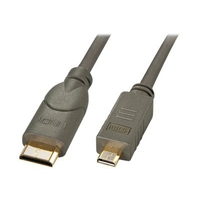 LINDY HDMI Aansluitkabel 1.00 m High Speed HDMI met ethernet, OFC-kabel, Rond, Ultra HD-HDMI met ethernet, Afgeschermd (dubbel), Extreem dun, Vergulde
