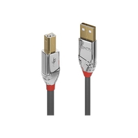 Lindy 36643 3m USB A USB B Mannelijk Vrouwelijk Grijs USB-kabel