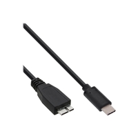 inline USB C naar USB Micro B aansluitkabel 1 meter zwart - USB 3.1 gen2