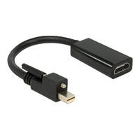 DeLOCK Adapter mini Displayport 1.2 male with screw > HDMI female 4K Active black - Videokonverter