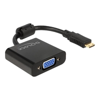 Delock Delock Adapterkabel mini HDMI-C Stecker > VGA Buchse schwarz