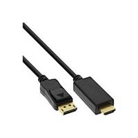 InLine Premium DisplayPort naar HDMI kabel - versie 1.2a (4K 60 Hz) / zwart - 1 meter