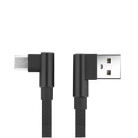 Daten-/Ladekabel Felixx, Micro-USB o. Typ-C, 90° Winkelstecker, L 1 m, strapazierfähiges Nylongewebe