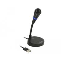 delock USB-microfoon met voet & Touch-Mute-Taste 1.7m