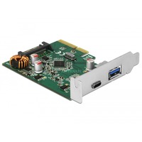 Delock PCI Express Karte zu 1 x extern USB Type-Câ¢ Buchse + 1 x exte