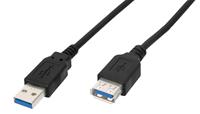 assmann USB-verlengkabel - USB type A (M) naar USB type A (V) - USB 3.0 - 3 m - zwart