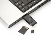 assmann DIGITUS DA-70310 - Kaartlezer (MMC, SD, SM, RS-MMC, TransFlash, microSD, DV RS-MMC) - USB 2.0