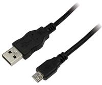 LogiLink 3m USB A-USB Micro B USB-kabel 2.0 Micro-USB B Zwart