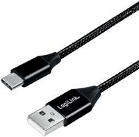 LogiLink LogiLink CU0148. Lengte snoer: 1 m, Aansluiting 1: USB A, Aansluiting 2: USB C, USB-versie: 2.0, Maximale overdrachtssnelheid van gegevens: 480 Mbit/s, Kleur van het product: Zwart, Rood