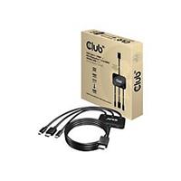 club3d Club 3D CAC-1630 - Aansluitadapter voor video - Mini DisplayPort / HDMI / USB - HDMI, Micro-USB Type B (alleen voeding), Mini DisplayPort, USB-C naar HDMI (M) - 2.355 m - 4K ondersteuning, actief