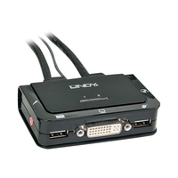 Lindy Compact 2 Port KVM Switch - KVM-/Audio-/USB-Switch - 2 Anschlüsse