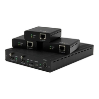 StarTech.com 3 Port HDBaseT Extender Kit mit 3 Empfängern - 1x3 HDMI über CAT5 Splitter - Bis zu