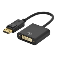 Digitus DisplayPort / DVI Adapter [1x DisplayPort stekker - 1x DVI-bus 24+5-polig] Zwart 15.00 cm