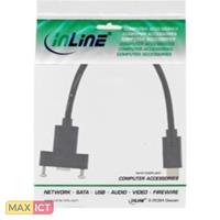 InLine USB-C (m) - USB-C (v) inbouwadapter - USB3.0 - 0,20 meter