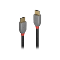 LINDY USB-kabel USB 2.0 USB-C stekker, USB-C stekker 1.00 m Zwart, Grijs 36871