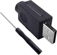 quadrios 2001C198 USB-connector Stekker, recht Zwart 1 stuk(s)
