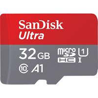 sandisk microSDHC Ultra + Adapter Mobile microSDHC-kaart 32 GB Class 10, UHS-I Incl. SD-adapter