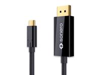 Sonero USB-C Adapterkabel  Premium, 1 m, USB-C Stecker/DP Stecker, schwarz