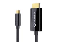 Sonero USB-C Adapterkabel  Premium, 1 m, USB-C Stecker/HDMI-A Stecker, schwarz