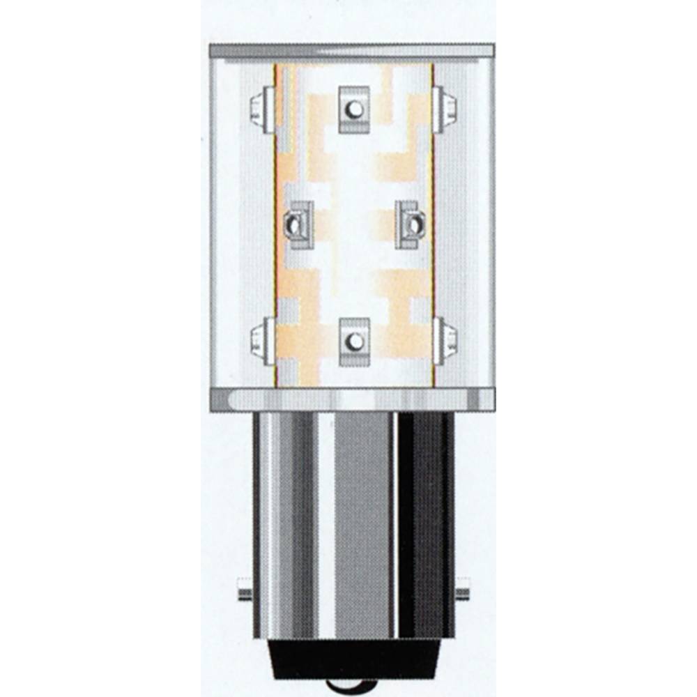 Oshino LED-signaallamp BA15d Wit 24 V/AC, 24 V/DC 6600 mlm ODW01SM12B15-24