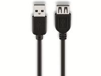 Goobay USB 2.0 Verlängerung  68625 Hi-Speed, A/A, 0,6 m, schwarz