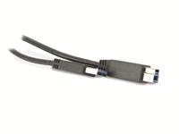 USB3.0 Anschlusskabel, A/B, 0,9m, schwarz