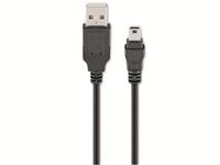 Goobay USB 2.0 Hi-Speed Anschlusskabel A/B  93229, 0,3 m, schwarz