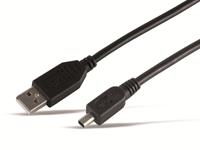 Mini-USB Kabel, USB-A/USB-B Mini 4-pin, 1 m