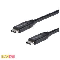 StarTech .com USB-C naar USB-C kabel met 5A/100W Power Delivery M/M 2 m USB 2.0 USB-IF certificatie. Lengte snoer: 2 m, Aansluiting 1: USB C, Aansluiting 2: USB C, USB-versie: 2.0, Maximale overdracht