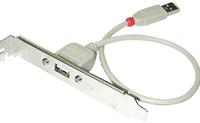 lindy USB PC Back Plate - USB-adapter - USB (V) naar USB (M) - 30 cm