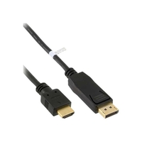 InLine 17183 DisplayPort HDMI Zwart kabeladapter/verloopstukje