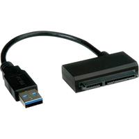 roline Festplatten Adapter [1x USB 3.2 Gen 1 Stecker A (USB 3.0) - 1x SATA-Kombi-Buchse 7+15pol.] 0.