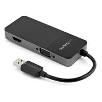 startech .com USB 3.0 to HDMI and VGA Adapter -4K/1080p USB Type A Dual Monitor Multiport Display Adapter Converter -External Graphics Card - Aansluitadapter voor video - USB type A (M) naar HD-15 (VGA), HDMI 