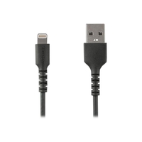 startech .com 6.6 ft 2m USB to Lightning Cable - Apple MFi Certified - Black - Lightning-kabel - USB (M) recht naar Lightning (M) recht - 2 m - dubbel afgeschermd